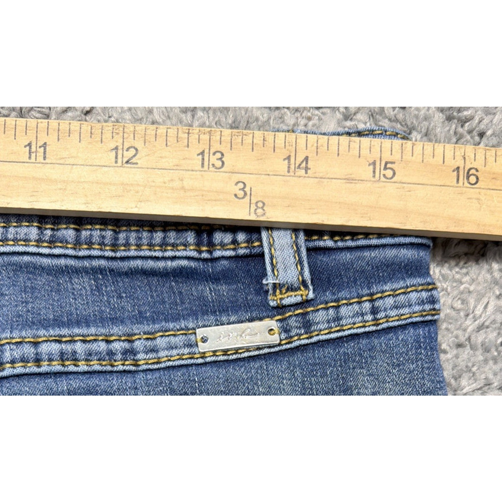 INC Denim Women's Floral Embroidered Gemstone Skinny Jeans 10 Boho Western