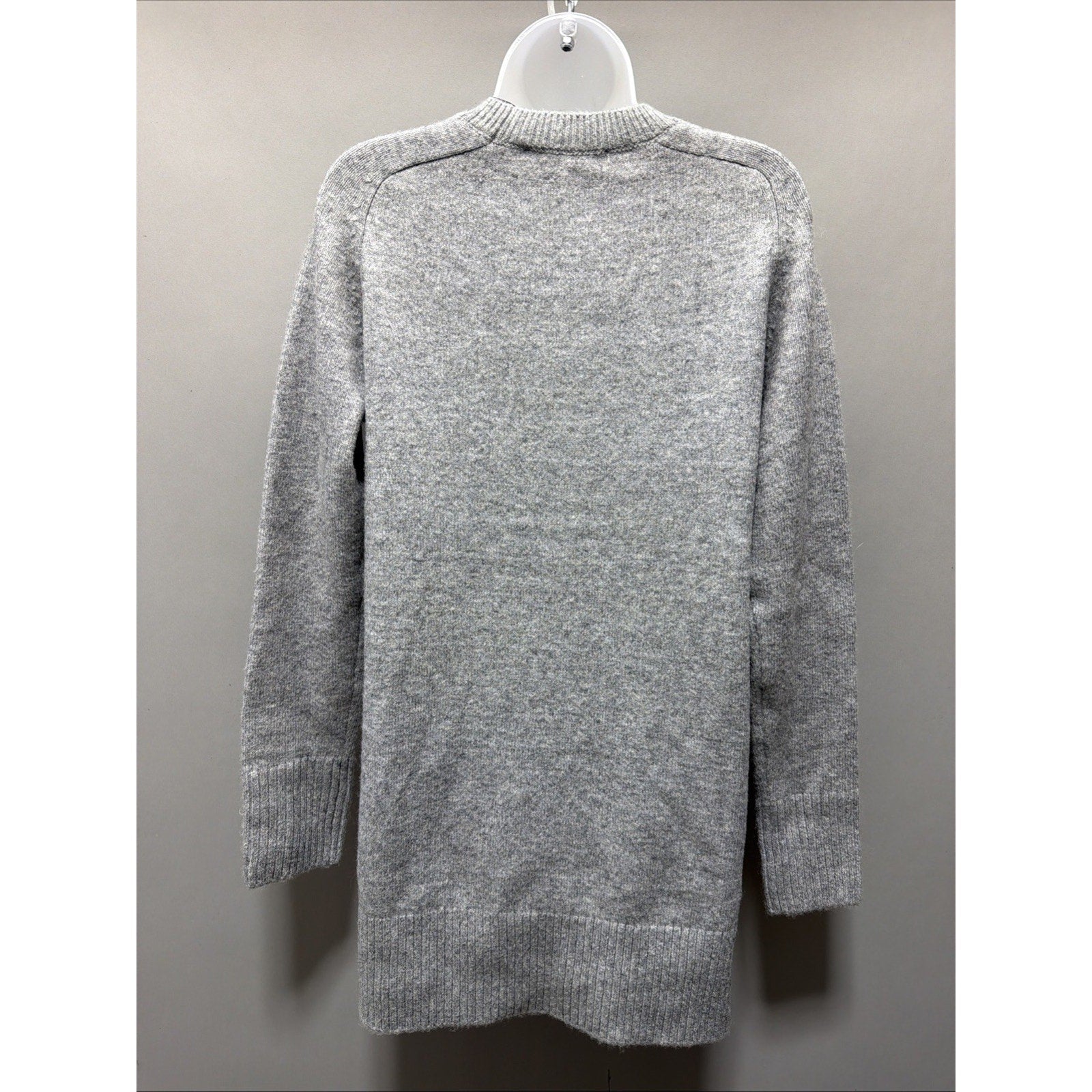 ZARA Super Soft Knit Wool Blend Oversized Gray Mini Dress SIZE Small New W Tags