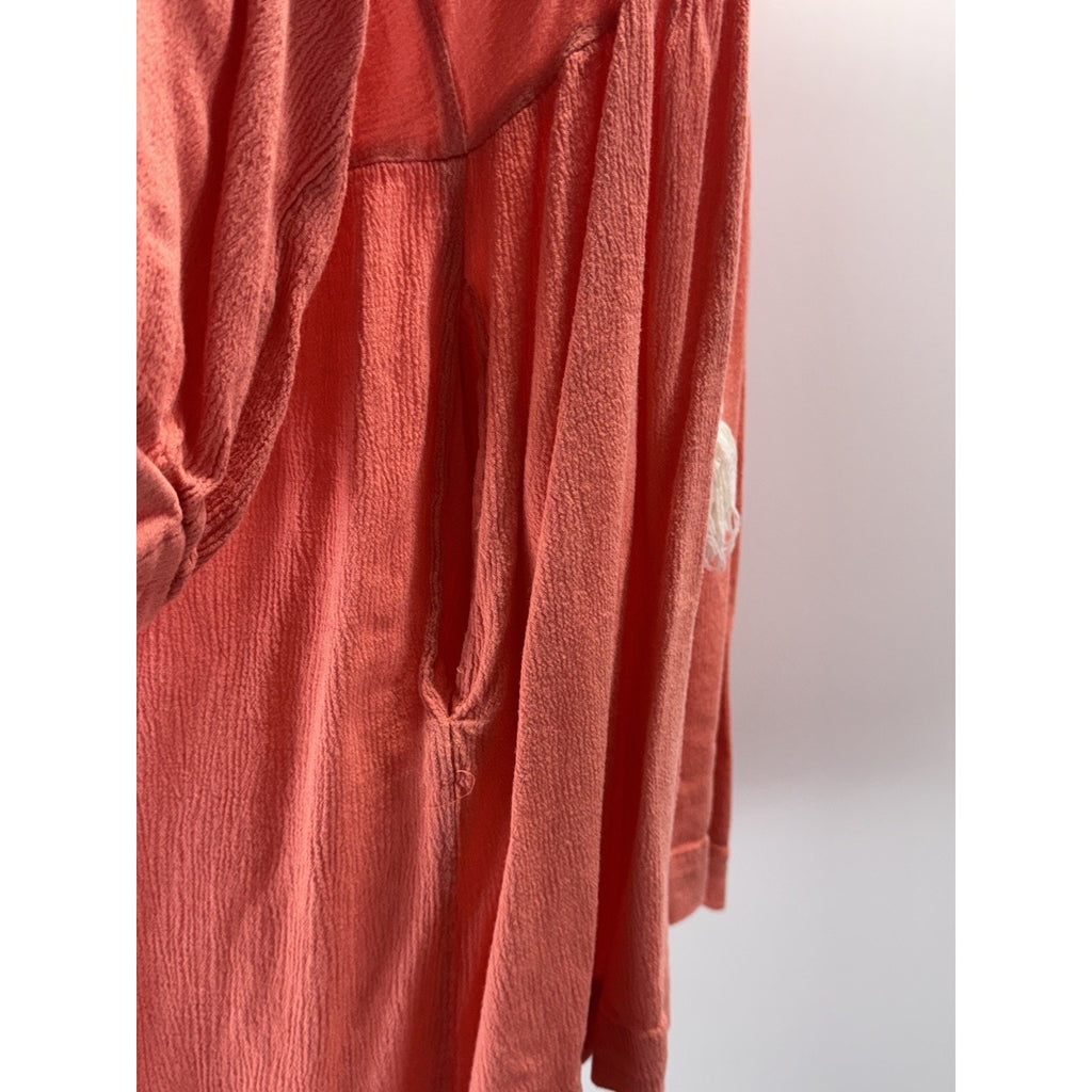 Umgee Women's Bohemian Long Sleeve Embroidered Mini Tunic Dress Size Small