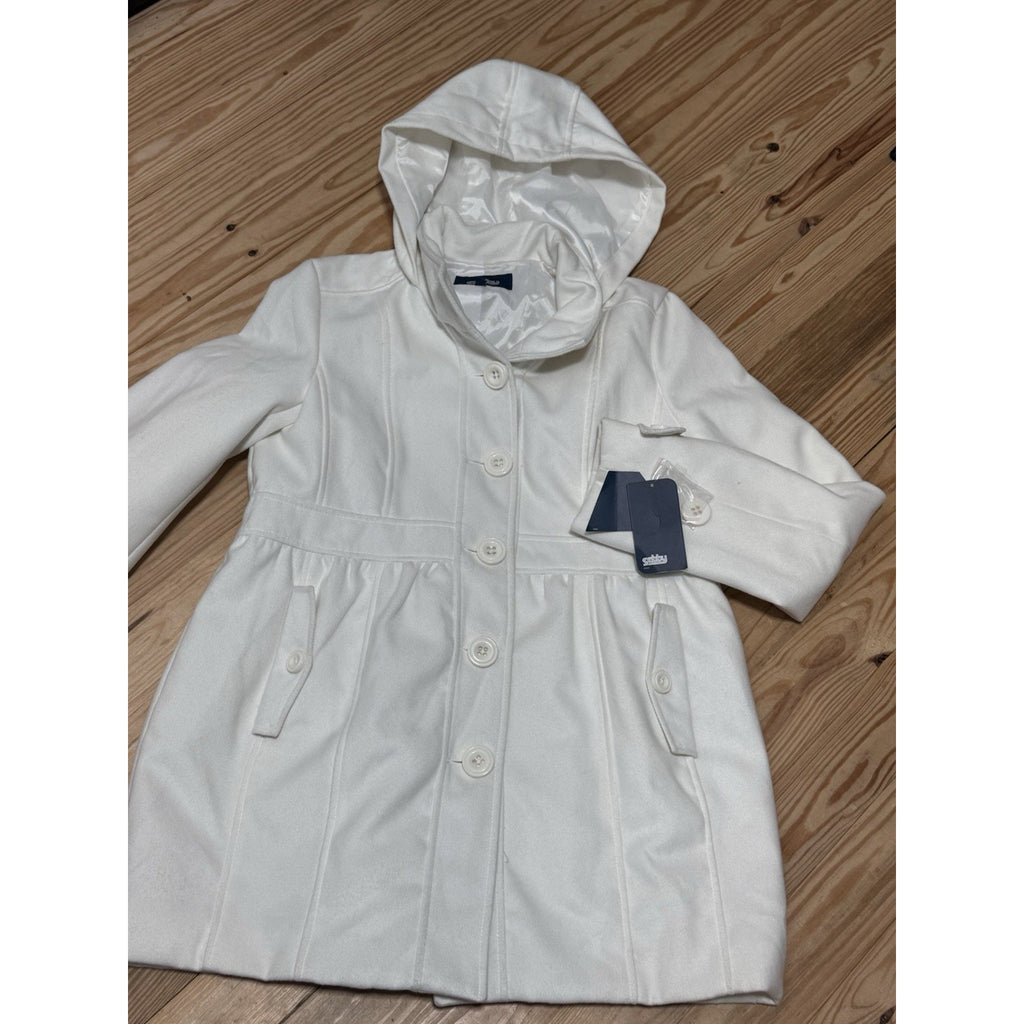 Sebby Collection White Double Breasted Button Up Coat Women’s Size XL NWT