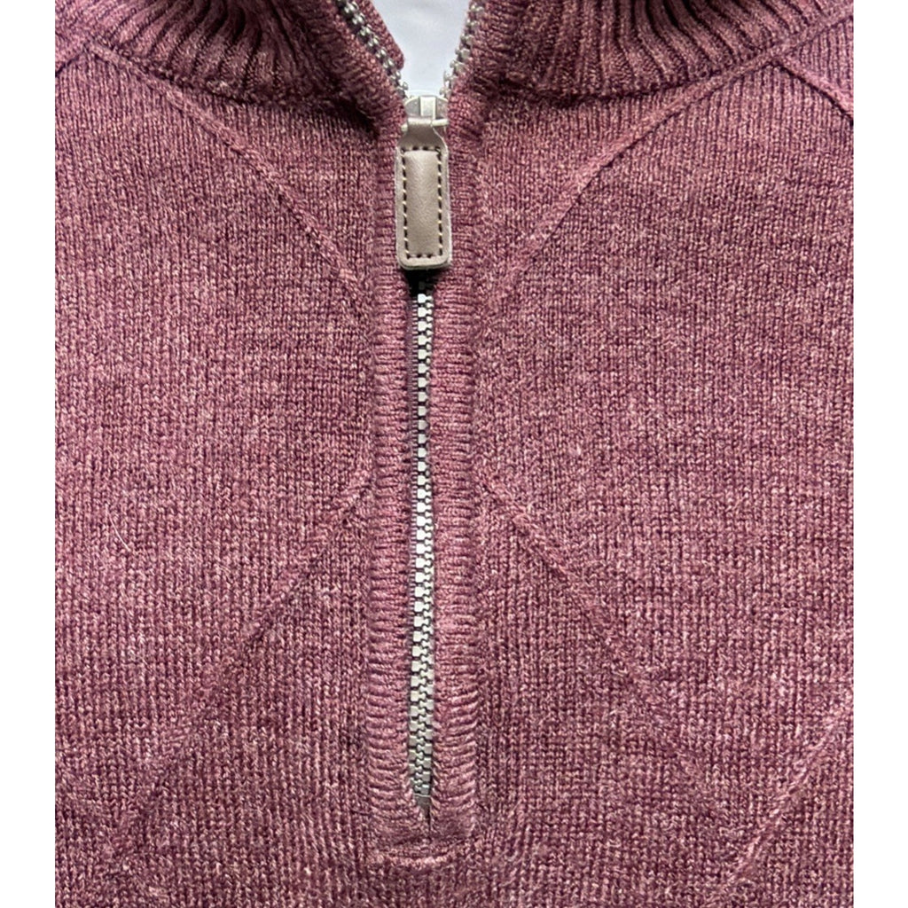 Triscots St. Raphael MERLOT Turtleneck ZIP FRONT MEN SWEATER TOP SZ XXL