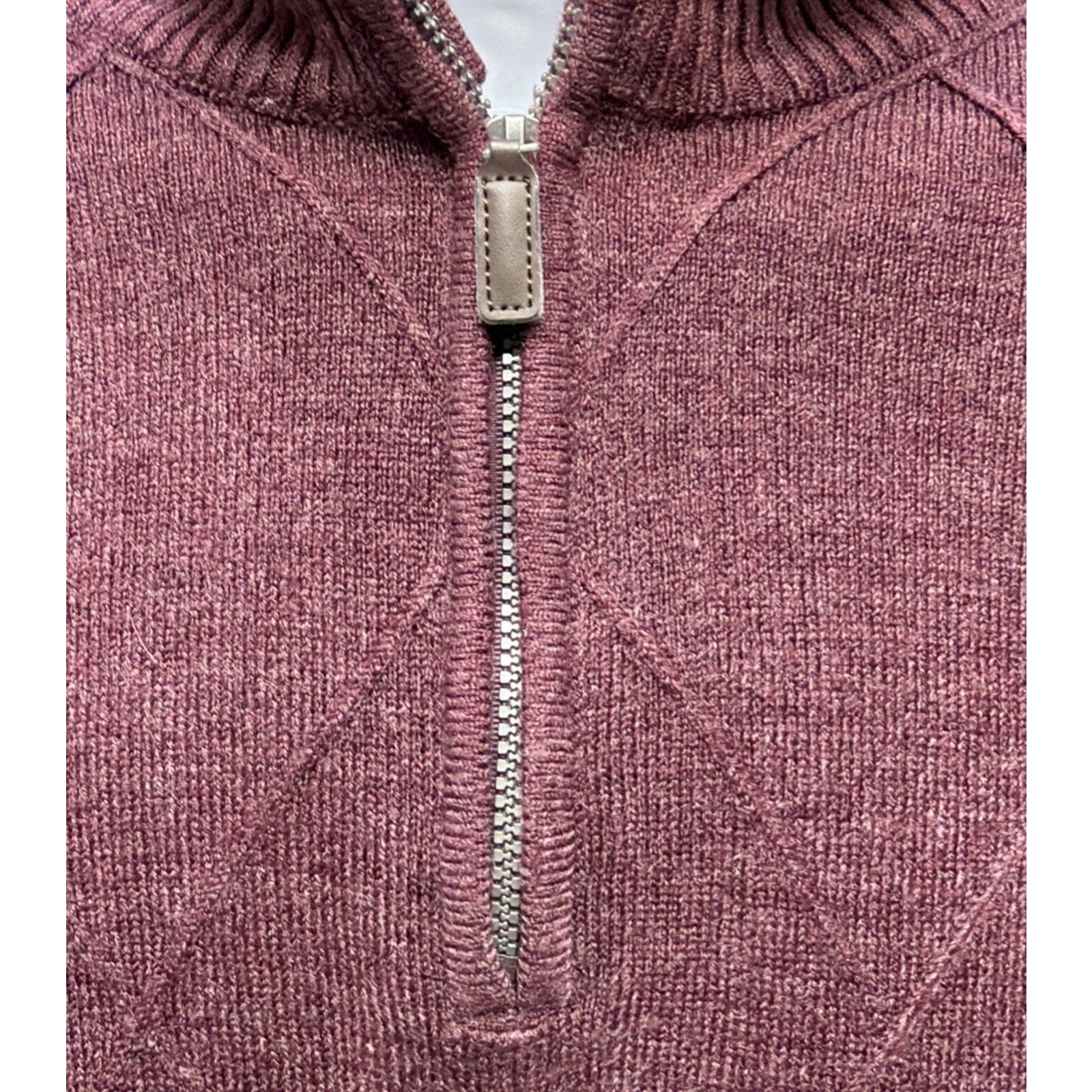 Triscots St. Raphael MERLOT Turtleneck ZIP FRONT MEN SWEATER TOP SZ XXL
