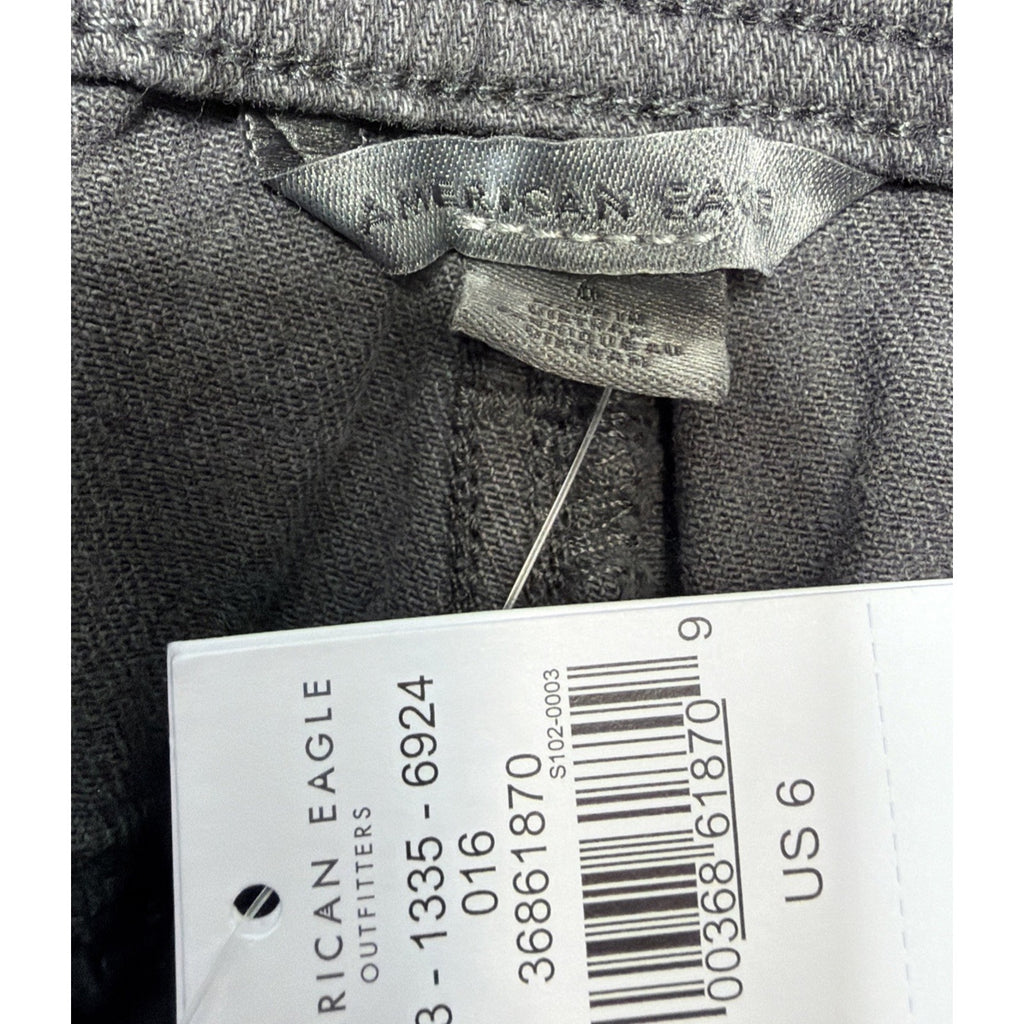 American Eagle Low Rise Denim Tomgirl Gray Shorts Womens Sz 6 New