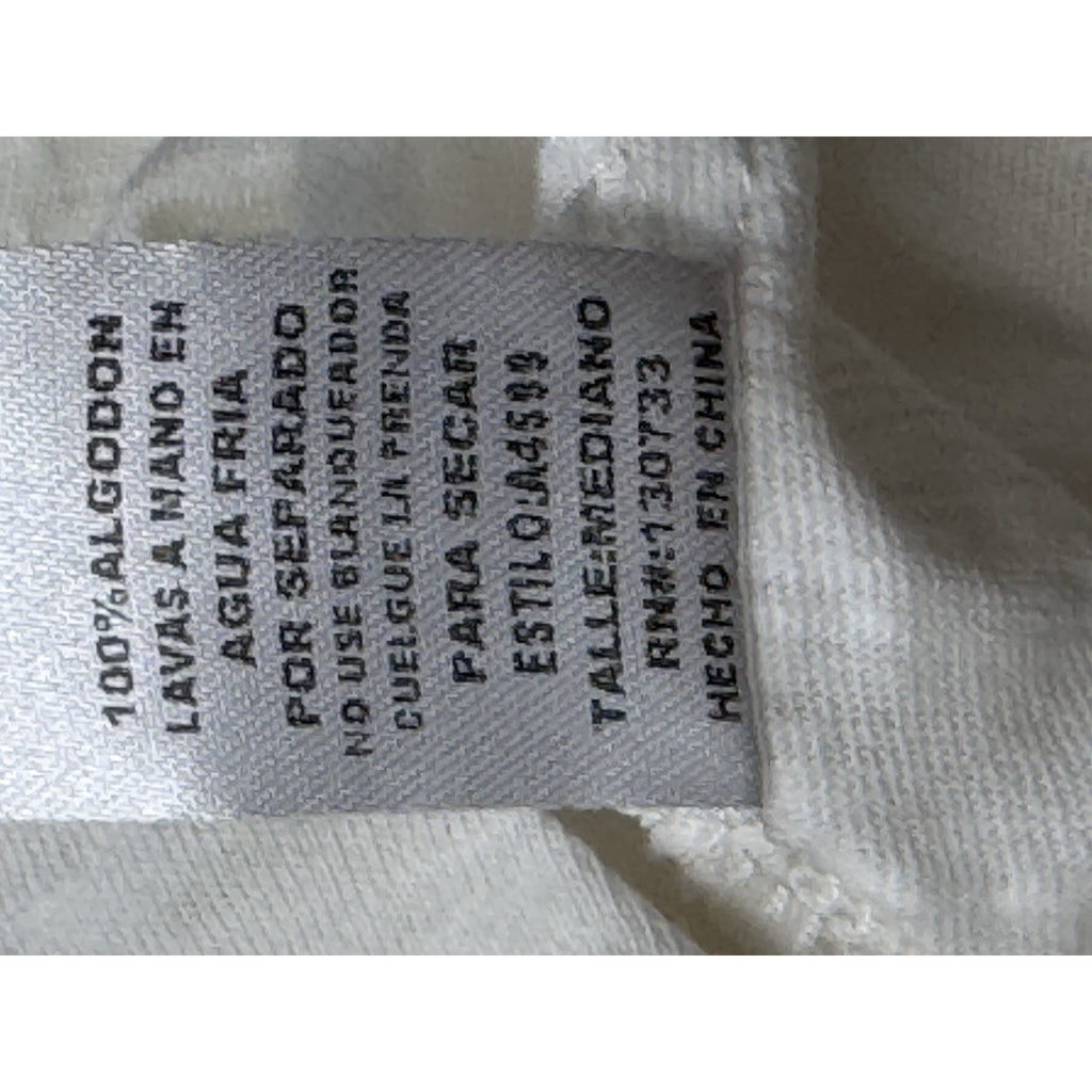 Umgee Tunic Top Blouse Oversized Linen Cotton Laced Sleeve Ivory Women's Size M