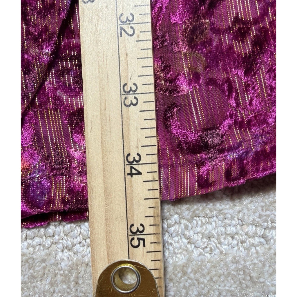 NWT LOFT $120 Shimmer Floral Velvet Wrap Dress Puff V-Neck Pink Purple Size 2