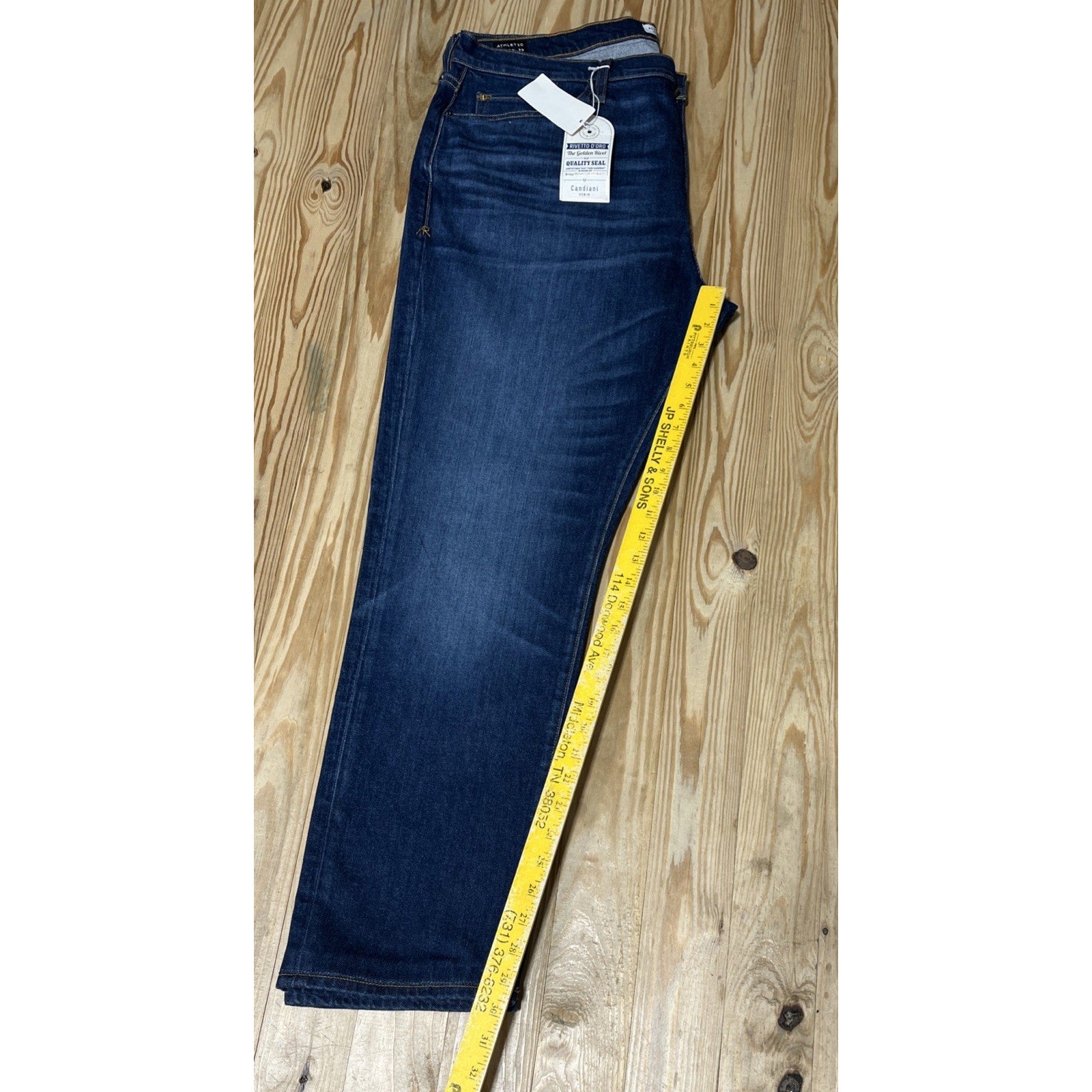 Ace Rivington Jeans Athletic taper Candiani denim Men size 39x30 NWT 229$ Msrp