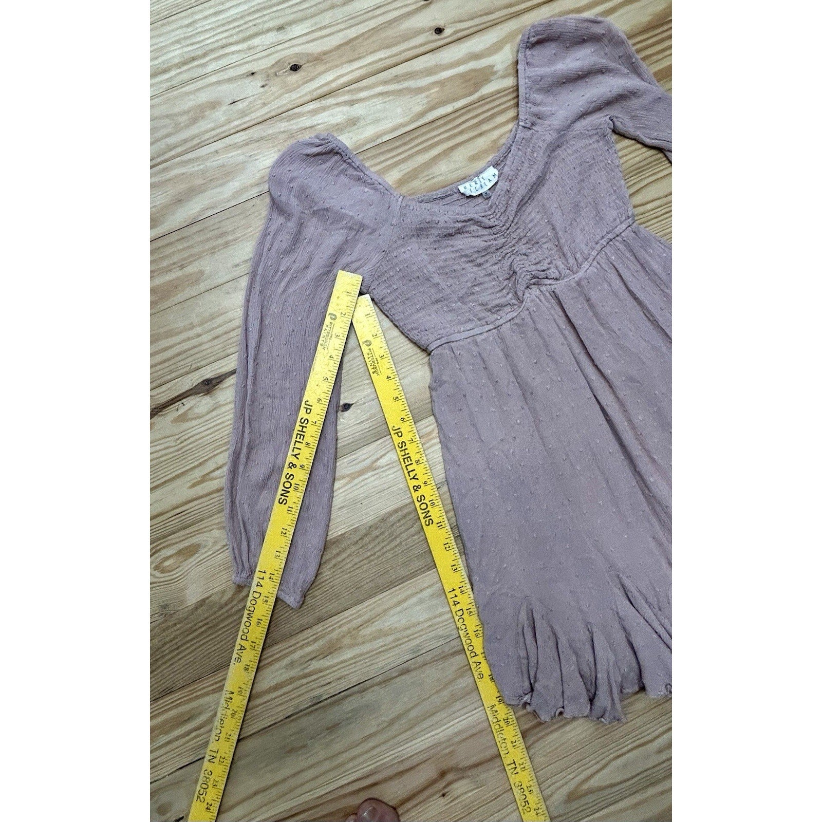 Berry N Cream Women's Darling Lacey Gauze Boho Dress, Size Medium .