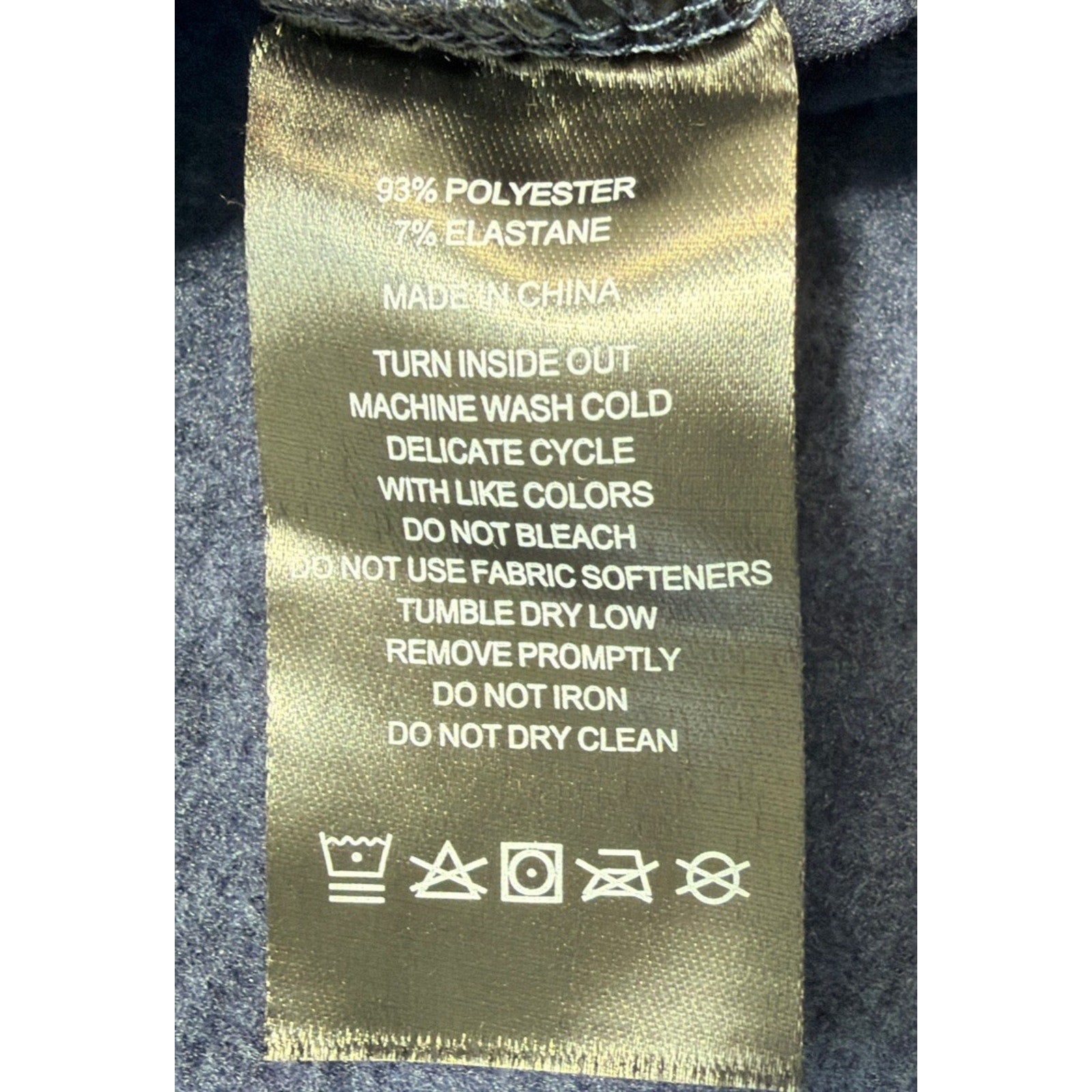Eddie Bauer Heathered Blue Free Dry Motion Crew Neck Long Sleeve Mens L