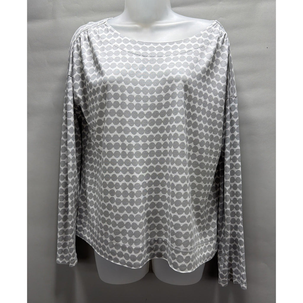 Ann Taylor Loft Long Sleeve Oversized Boat Neck Back Zip Casual Knit Top Size M