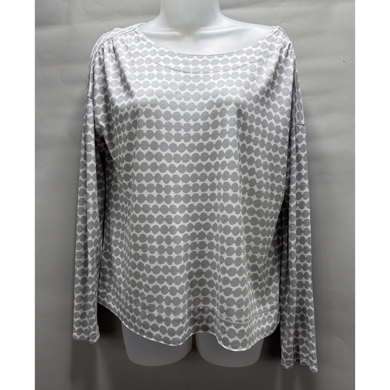 Ann Taylor Loft Long Sleeve Oversized Boat Neck Back Zip Casual Knit Top Size M