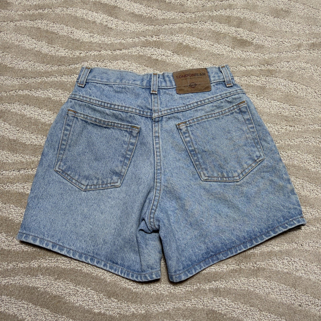 Vintage 90s London Jean Women’s Sz 6 Mom Blue Jean Shorts Made In USA 26x4