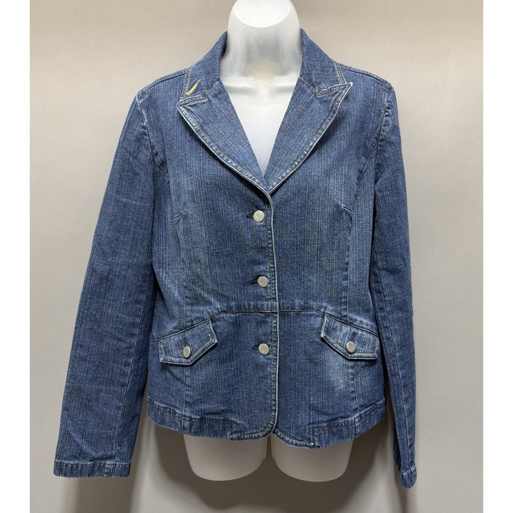 Ann Taylor Loft Women’s Jean Jacket Denim Size 8 Stretch
