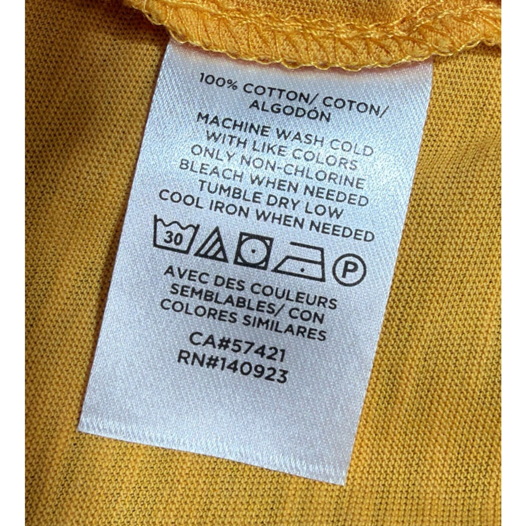 LOFT Gold Yellow T-Shirt L Basic Short Sleeve Pullover Slightly Sheer NWT