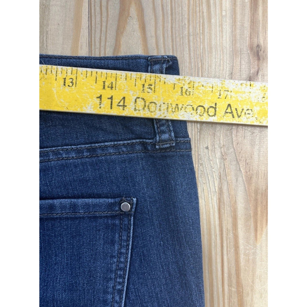 DKNY SoHo Skinny Jeans Womens 6 Mid Rise Stretch Regular Fit Dark Blue 31x32