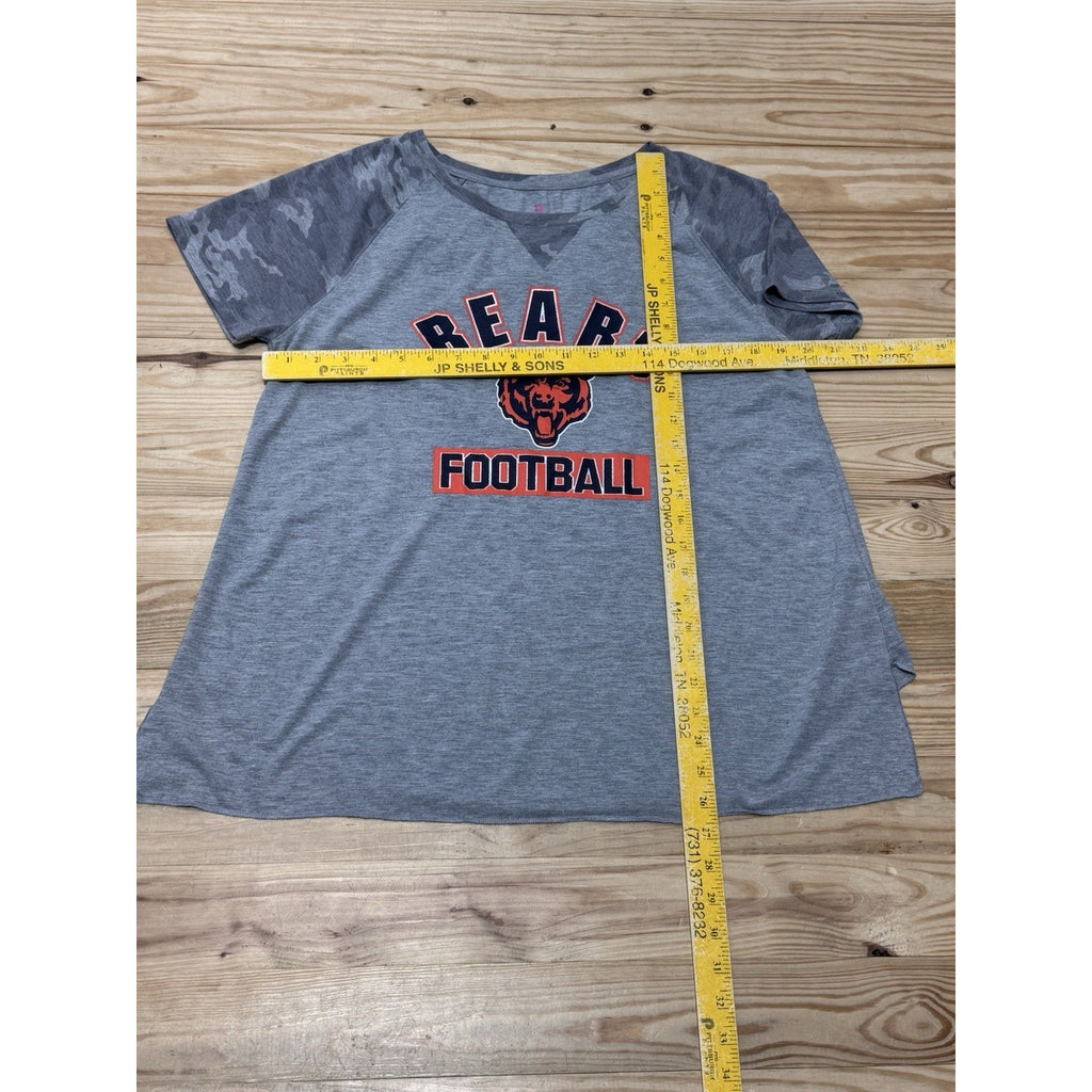 Chicago Bears NFL Football Teen Girls Gray T Shirt Top Size XL 15/17 New