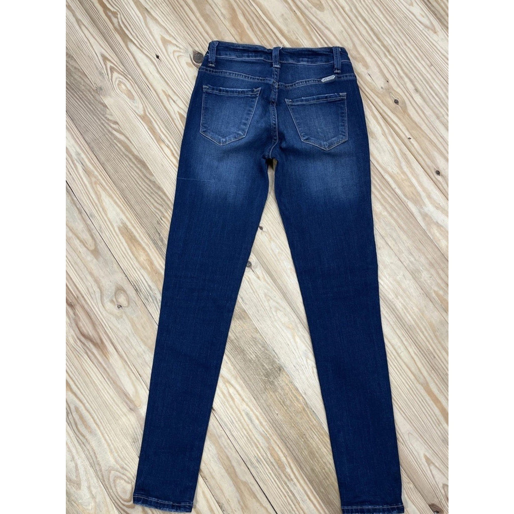 KanCan Women's High-Rise Skinny Stretch Medium Wash Jeans Cotton Blend Size 3/25