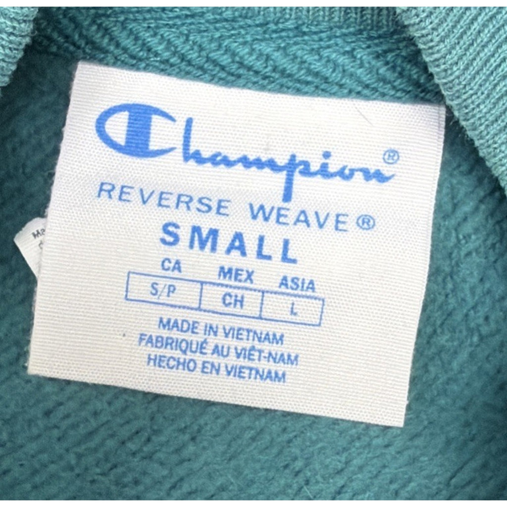 Champion Life Reverse Weave Mock Neck Sweater Everglade Green Size Small