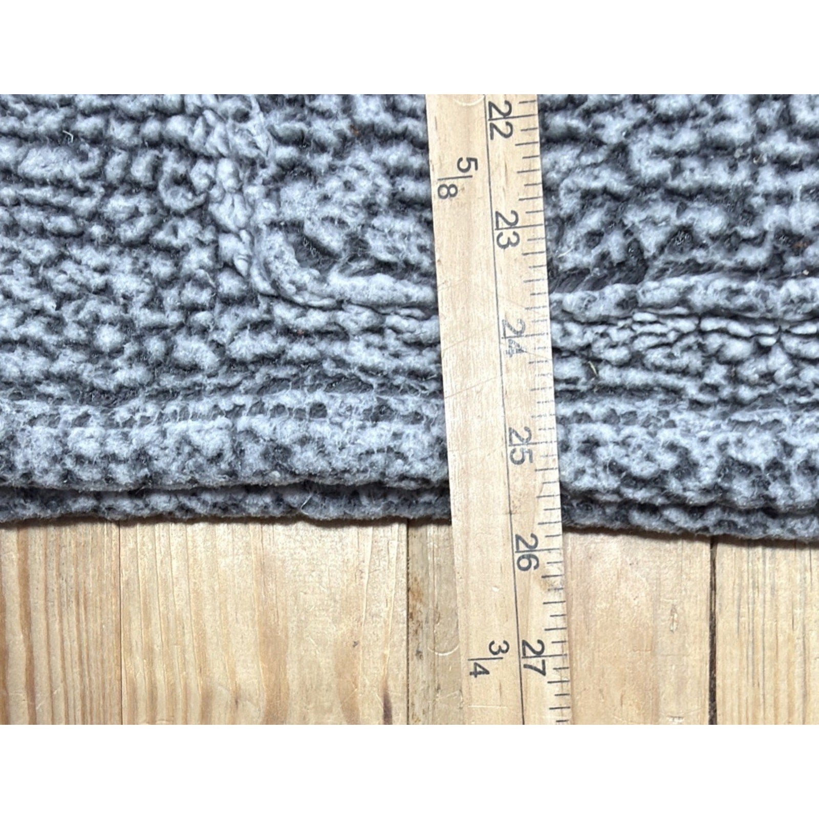 Eddie Bauer Womens XL Gray Fleece Cowl Neck High Pile Popcorn Sherpa Pockets