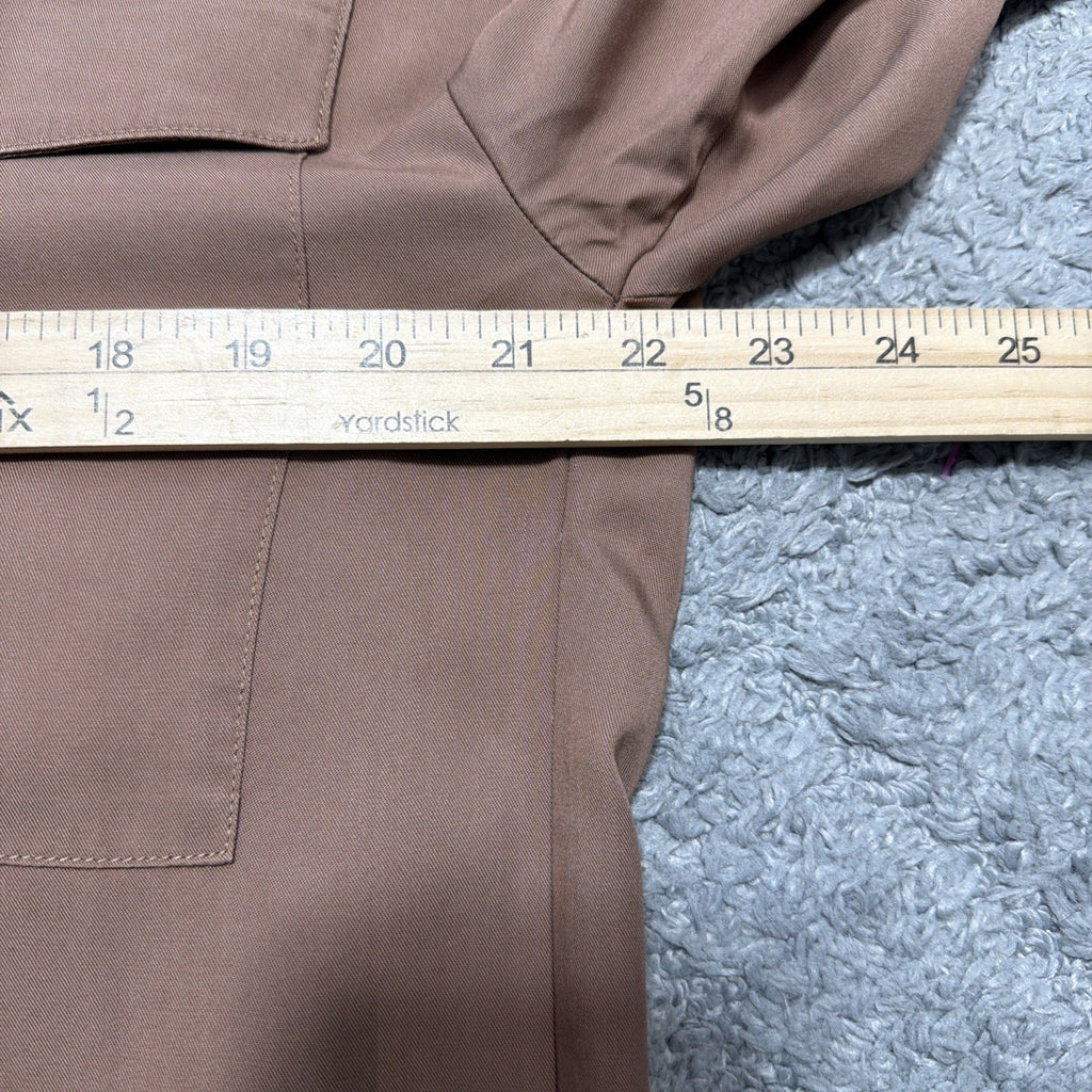 Women’s UpWest Brown All-Around Button Down Shirt Dress Size Medium NWT 78$MSRP
