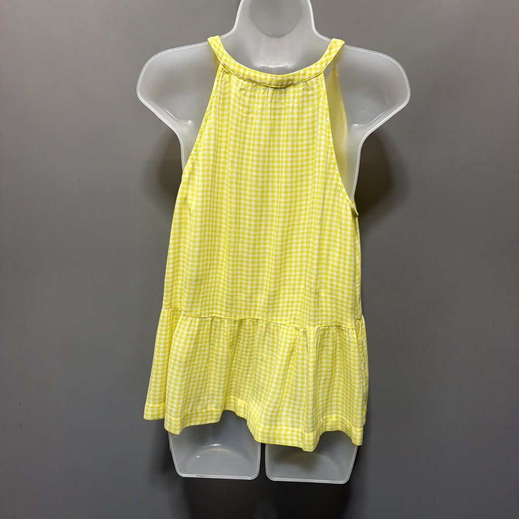 Loft Women's Size M Yellow Peplum Sleeveless Top