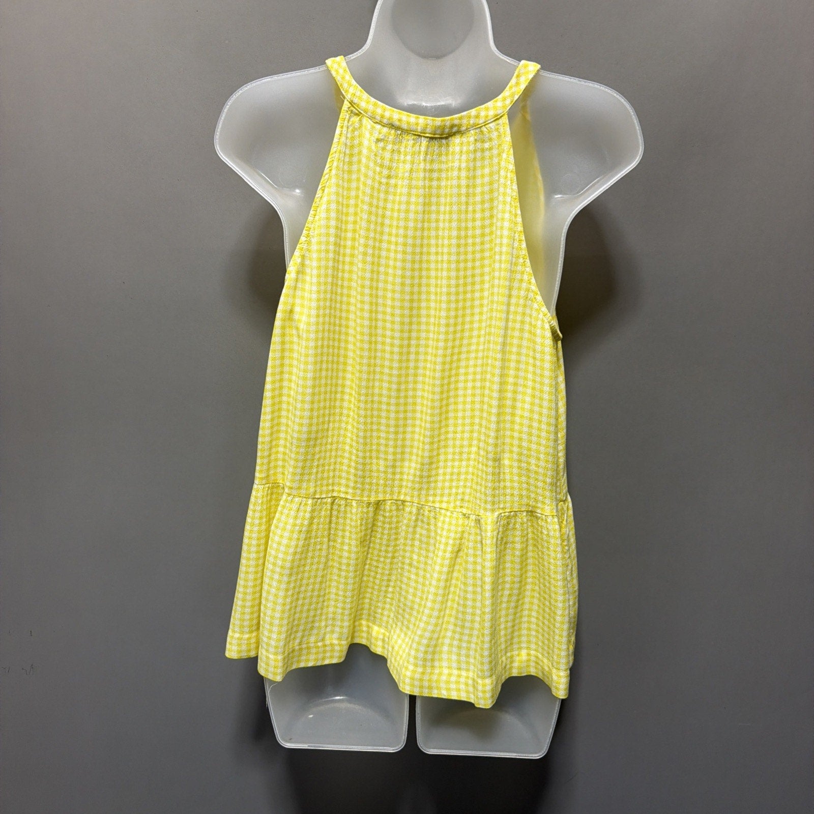 Loft Women's Size M Yellow Peplum Sleeveless Top