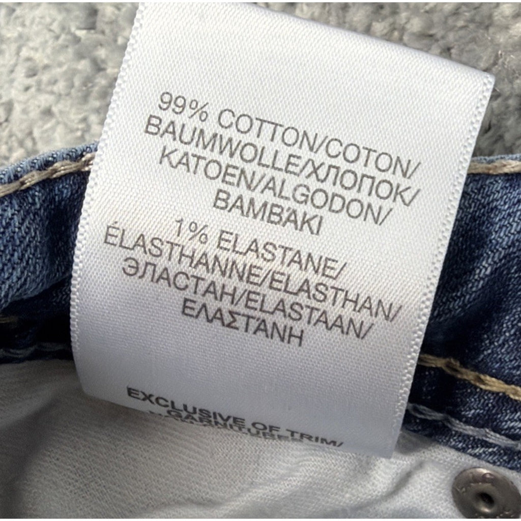 SILVER JEANS Suki Skinny Crop Destroyed Bitten Hem Mid Rise Stretch Jeans 27x26