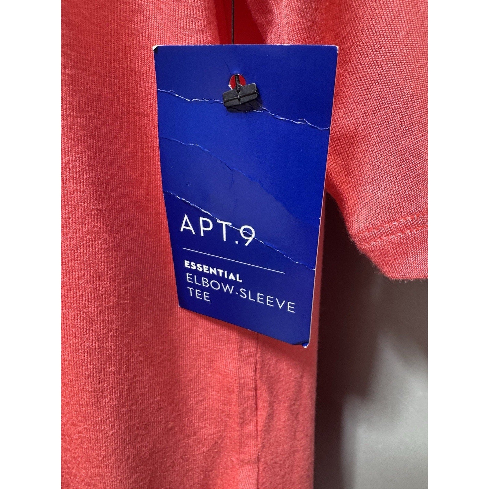 Apt. 9 Coral Elbow Sleeve Oversized Tee Top Women’s Large NEW with Tags