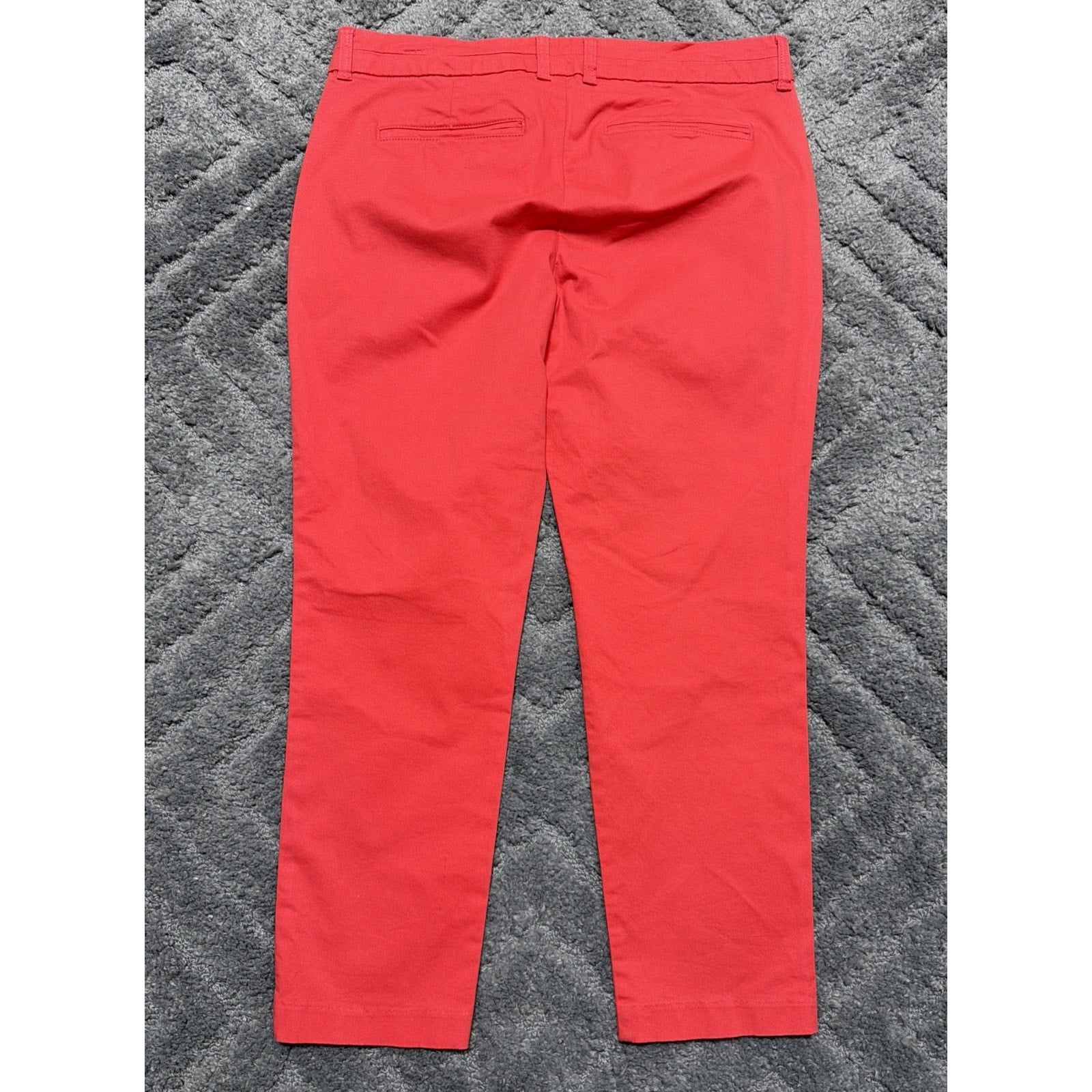 Gap Pants Womens 10 Melon Khaki Slim City Crop Chino Mid Rise Stretch Cotton