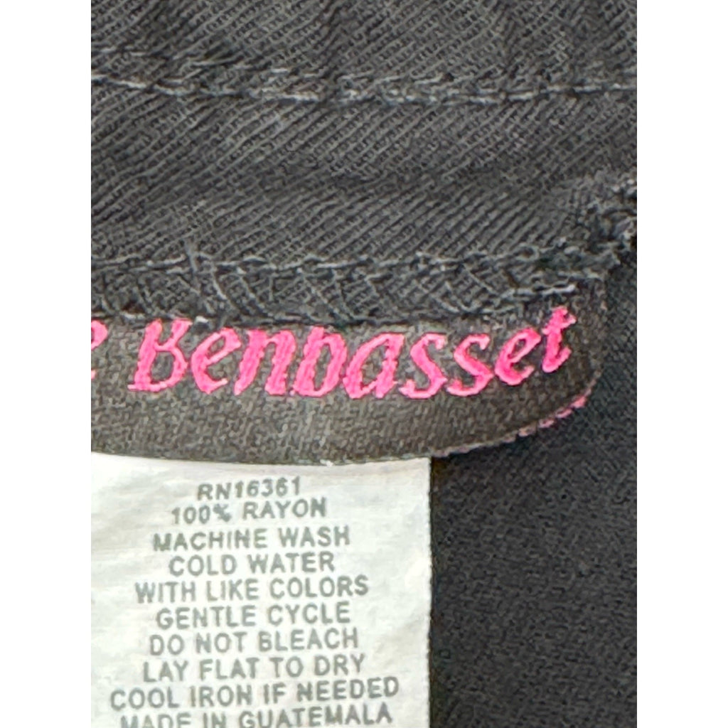 Joe Benbasset Black Shorts Size 7 Juniors Elastic Button Zip Rayon Short Shorts