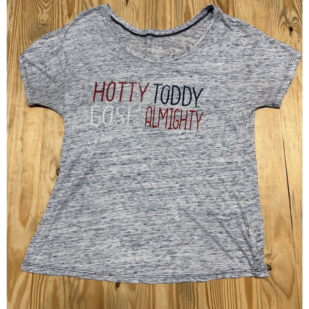 Ole Miss Blue 84 Heather Blue Short Sleeve Tee Large Hotty Toddy Gosh Almighty