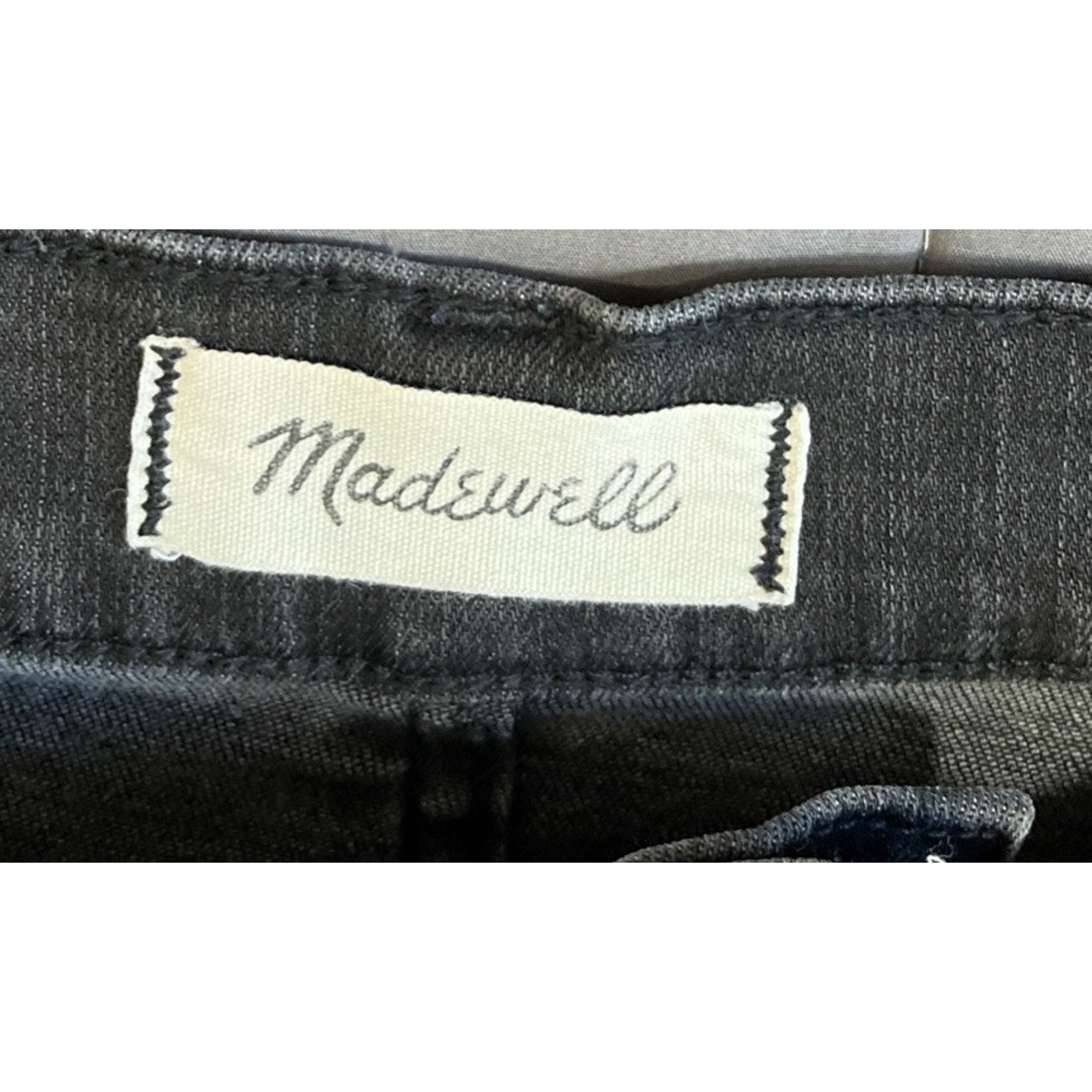 Madewell 9" High Rise Skinny Stretch Jeans Women Size 27 27X28 Faded Black/Grey