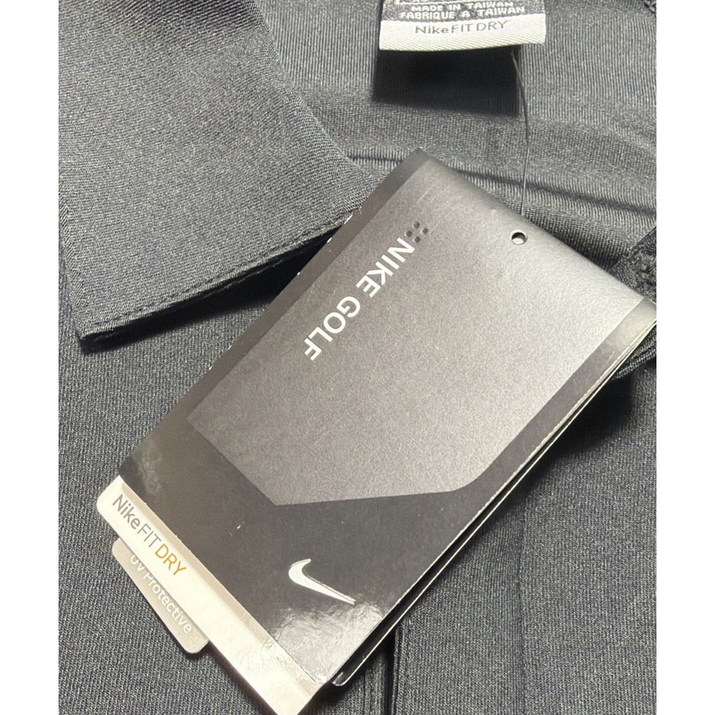 Nike Golf Dri fit Mens XS Color Block Black Gray Polo Shirt UV 193582-010 New