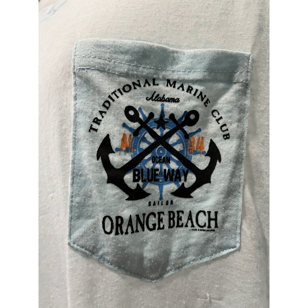 U.S. Vintage Orange Beach Women’s Gray T-Shirt XL Nautical Sea Ocean Marine