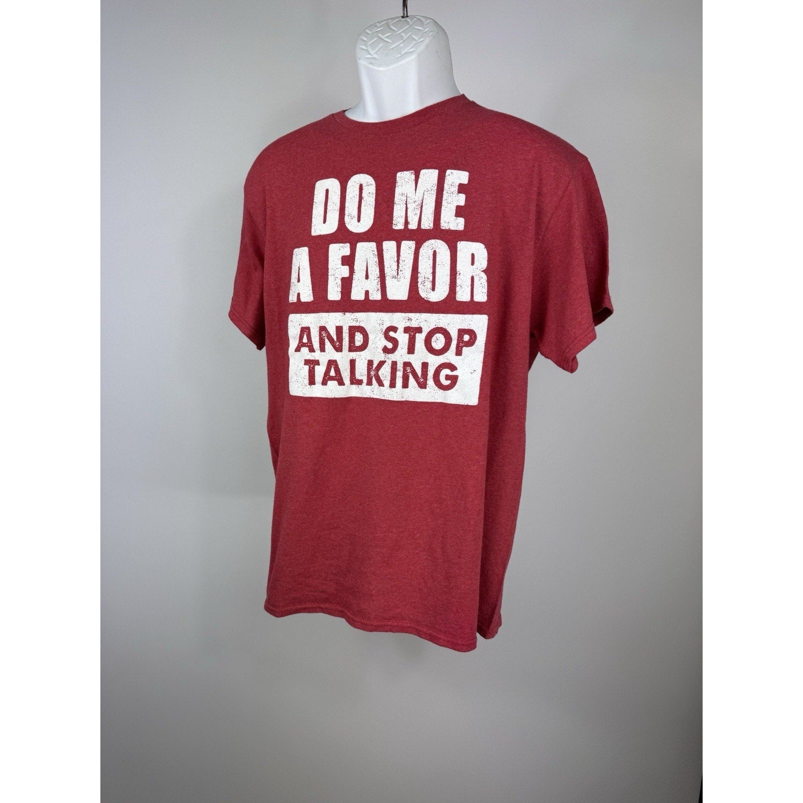 Delta Pullover T-Shirt Mens Red Do Me A Favor And Stop Talking Size XL No Tag