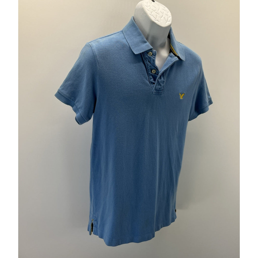 Vintage Fit American Eagle Outfitters Men's Polo Shirt Size M Blue