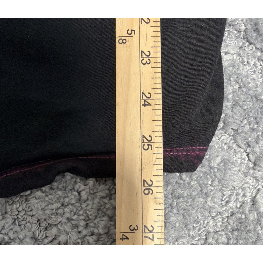 Women's Rock & Republic Black Embellished Short Sleeve see through V T Shirt M