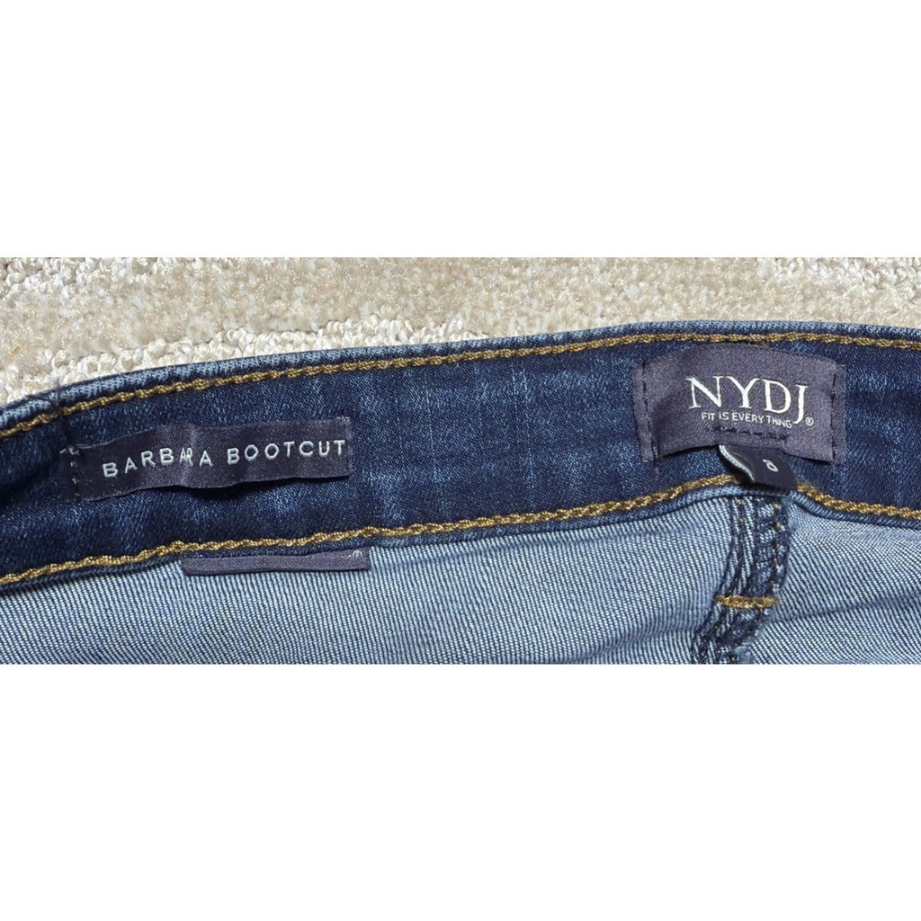 NYDJ Barbara Bootcut Womens Jeans Womens Sz 8 Mid Rise Lift Tuck Blue NWT 30x32