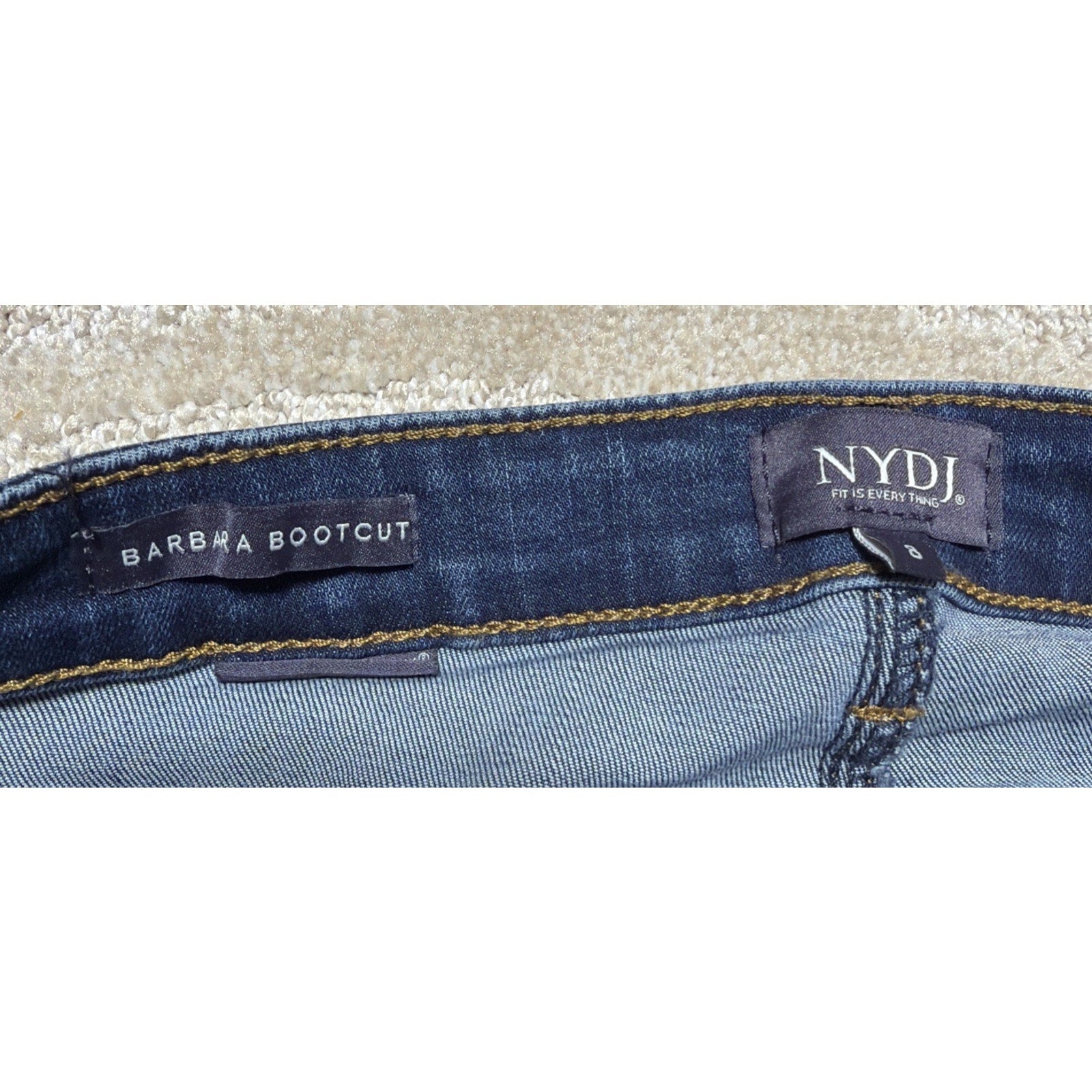 NYDJ Barbara Bootcut Womens Jeans Womens Sz 8 Mid Rise Lift Tuck Blue NWT 30x32
