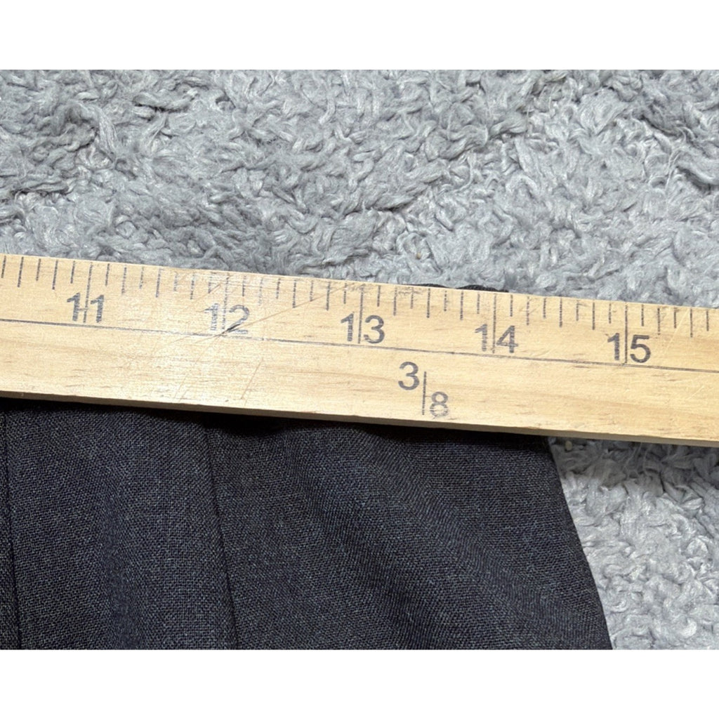 Vintage Talbots Sz 8 Petite Dark Gray Wool Lined Straight Pencil Skirt