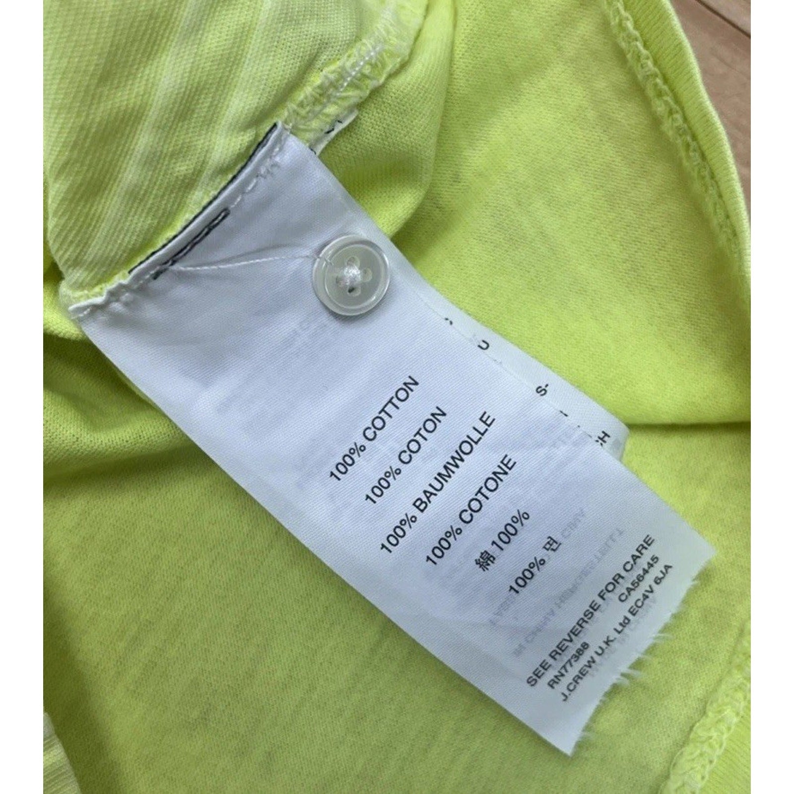 J Crew Neon Yellow Peplum Tank Top Womens Size Small Stretch Back Button Closure