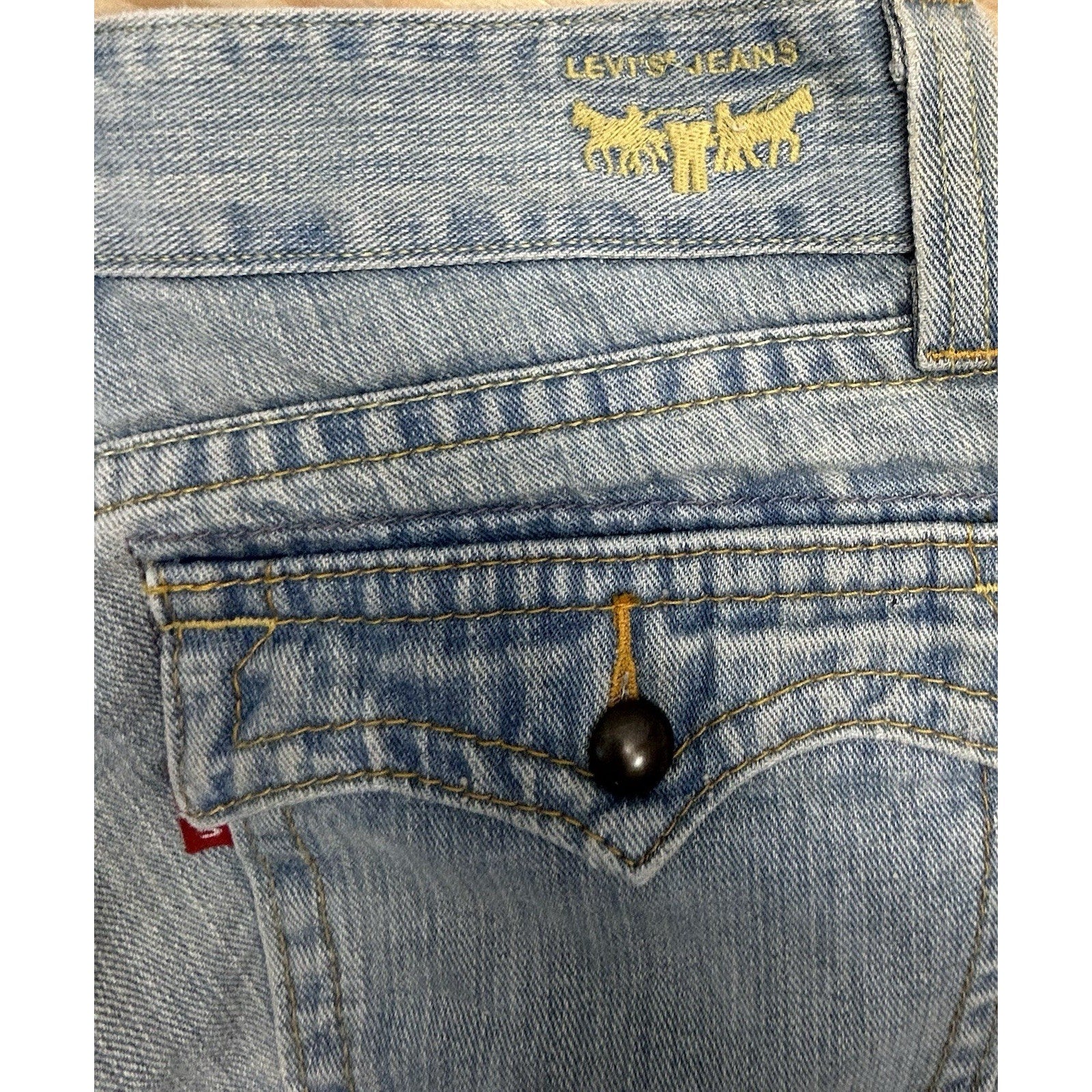 Levi's Women's Size 11 32x20 504 Slouch Capri Jeans Y2K Flap Pockets Crop Vtg.