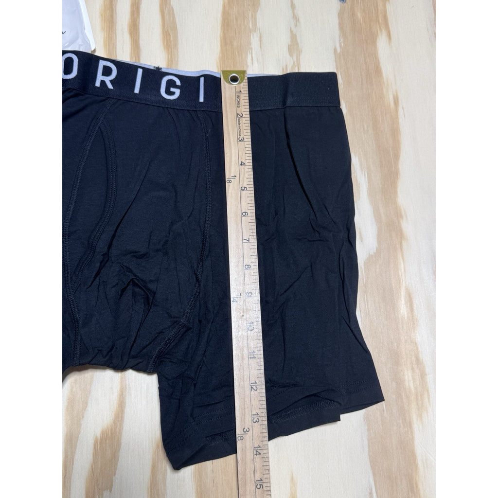 ORIGIN Bamboo Viscose Boxer Briefs Mens Large Black Soft Comfort Underwear New