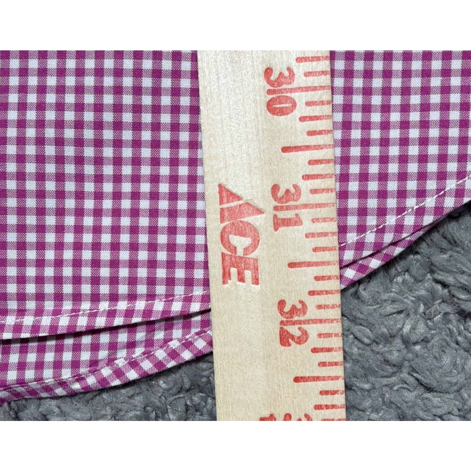 Men’s POLO Ralph Lauren Pink Gingham Oxford Button Down Shirt Sz XL 100% Cotton