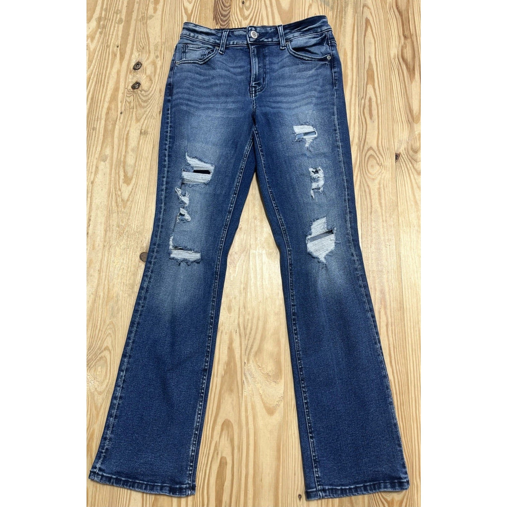 M Jeans by Maurices Women’s High Rise Skinny Distress Dark Wash Denim Jeans SZ 6