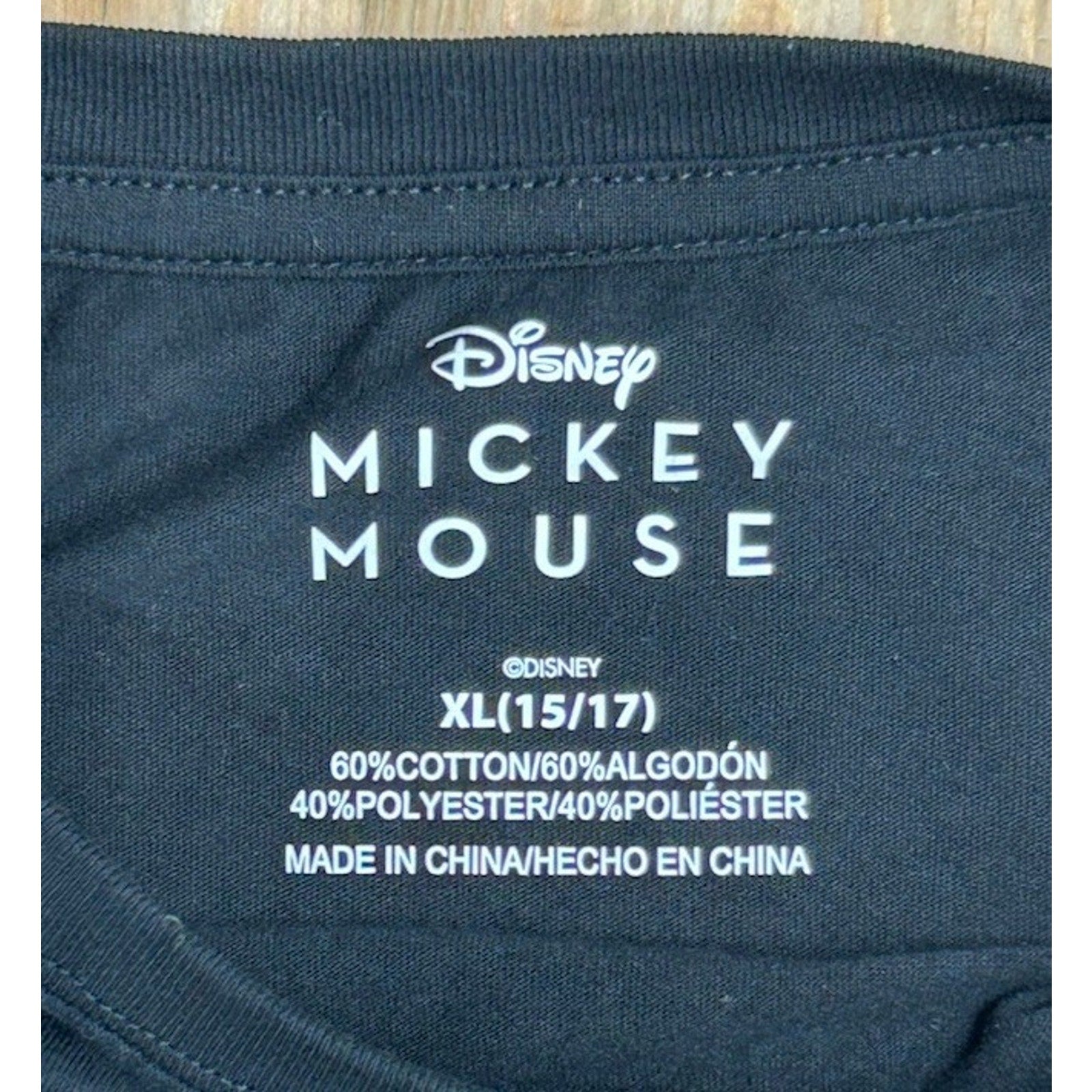 Mickey Mouse Rhinestone T-shirt Disney XL (15/17) Black.