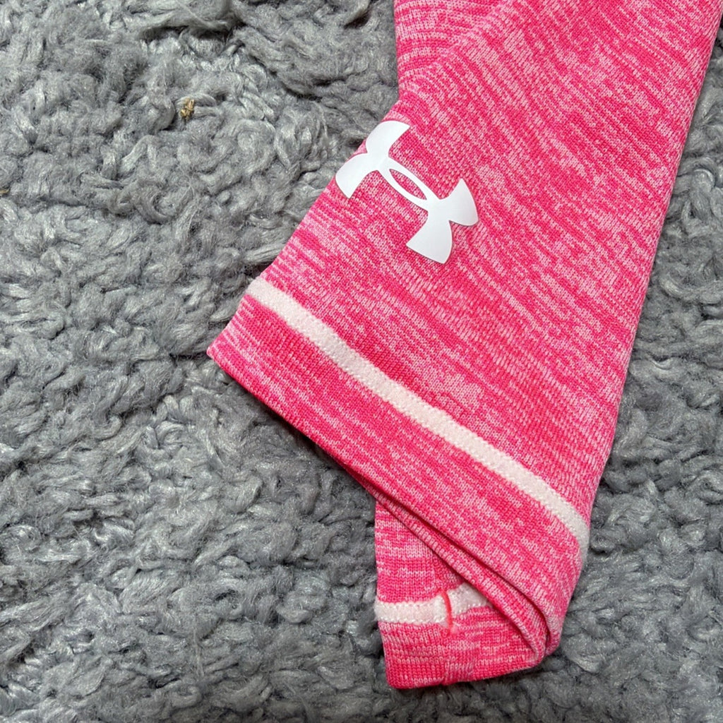 Under Armour Women's Semi Fitted Pink HeatGear Long Sleeve 1/2 Zip Pullover Sz S
