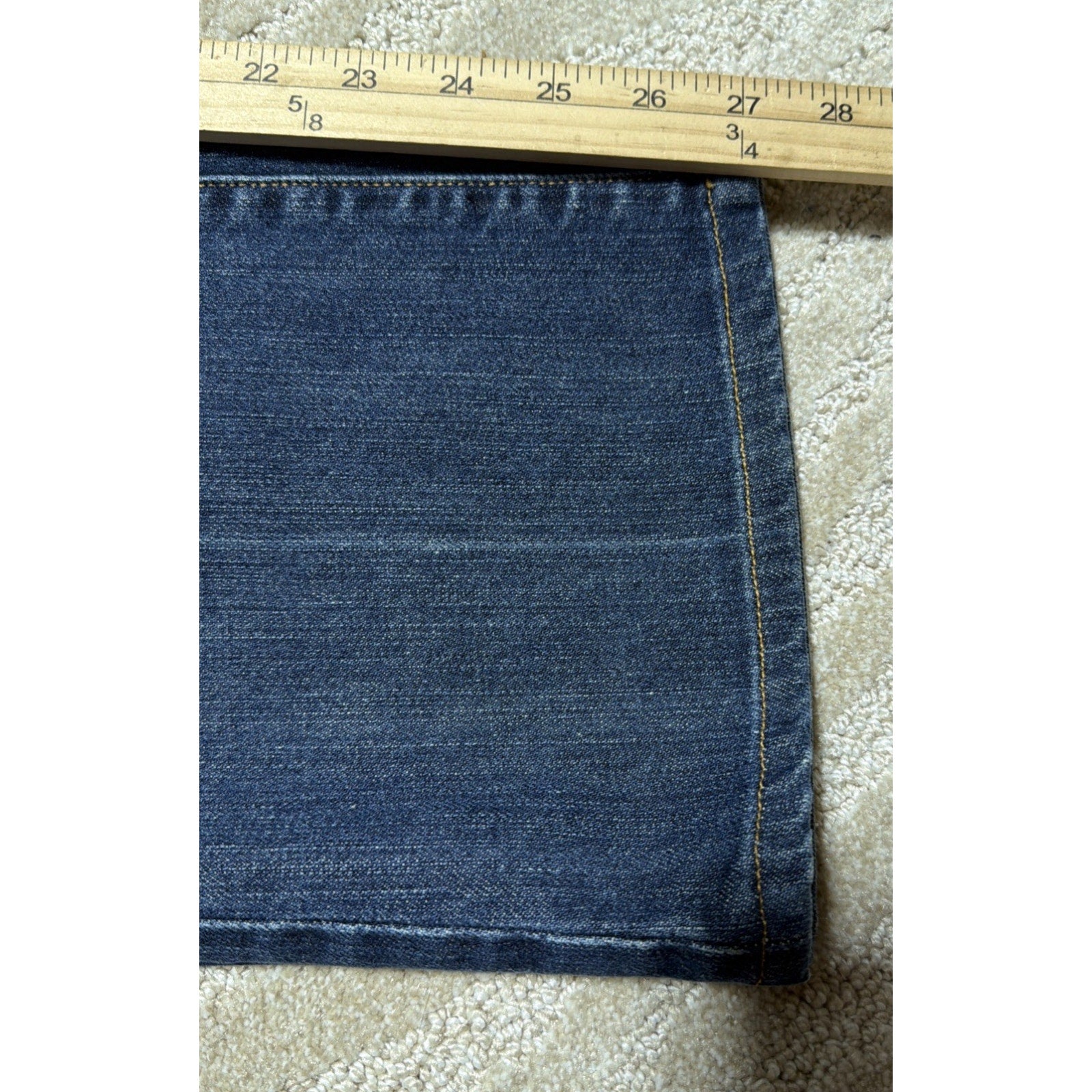Y2K 7 For All Mankind Women's Bootcut Jeans Blue Yellow Emb Size 30 X 27