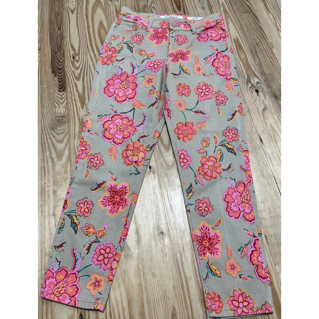Jones New York Soho Ankle Jeans Size 6 Floral Secret Slimming Features Slim Leg