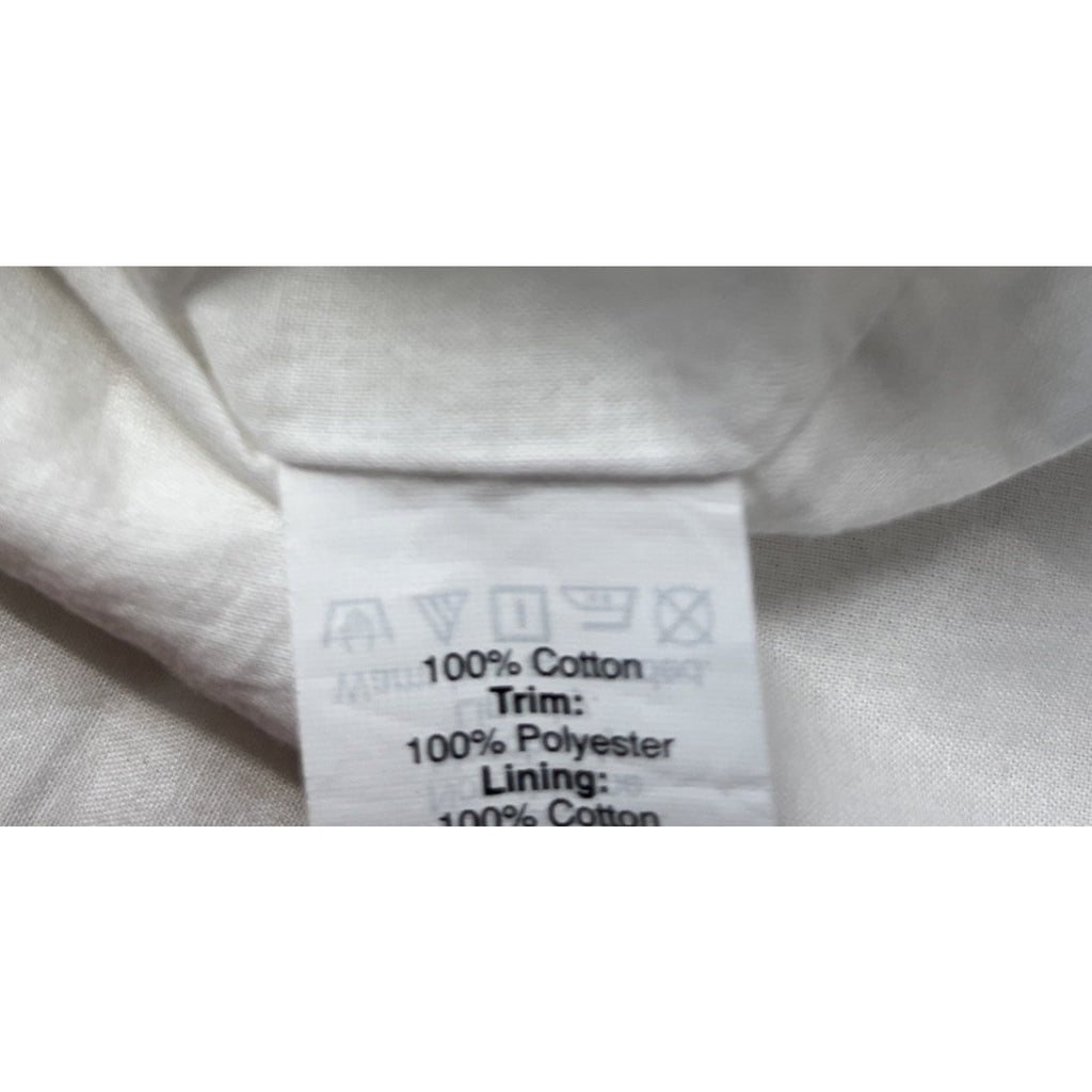 J. Crew Women’s White Embroid Lace Lined Dress Chiffon Trims Size 12