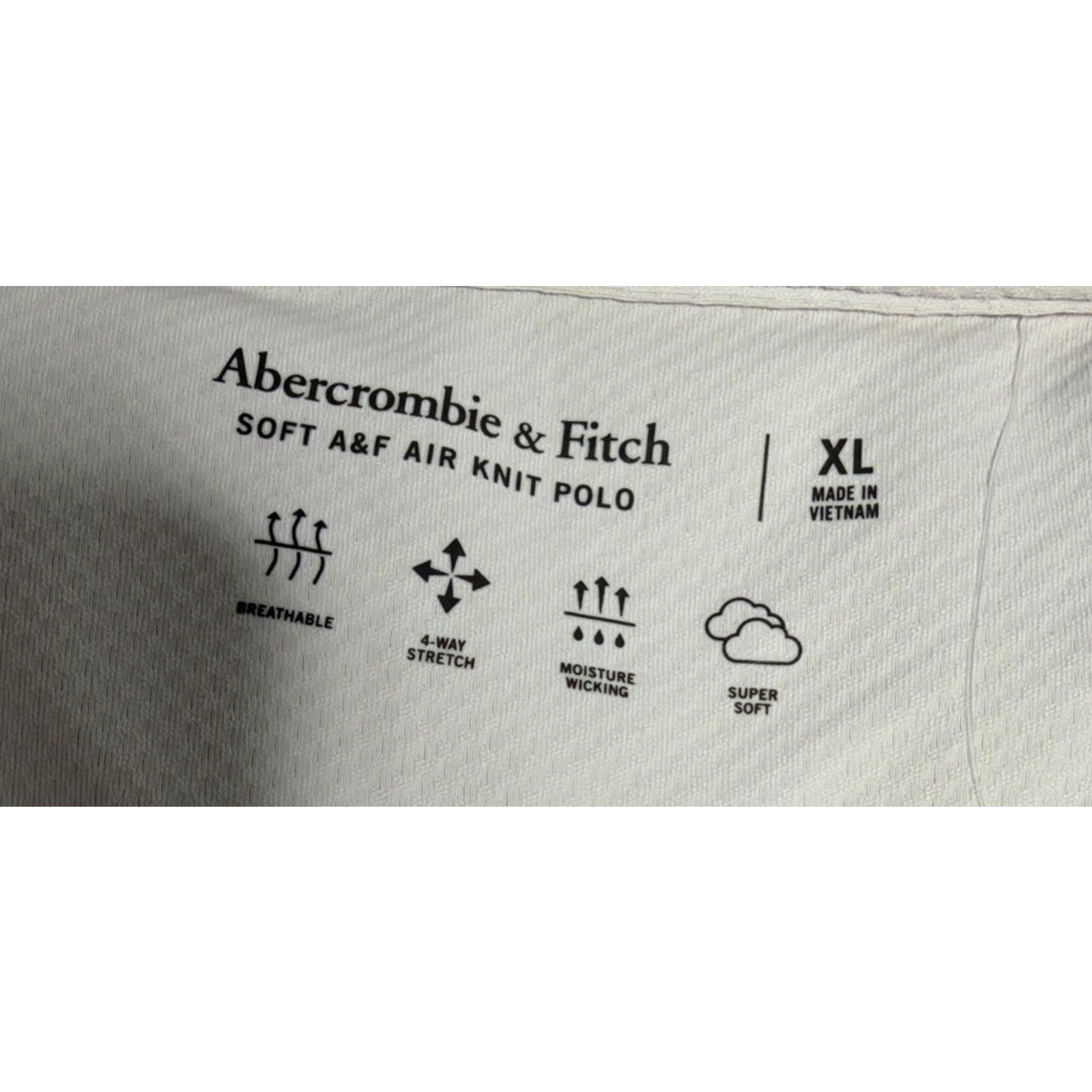 Abercrombie & Fitch Soft A&F Air Knit Polo Striped Size XL Preppy Casual New
